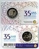2EUSO454 2 Euro Münze Belgien 2022 Sonderprägung _35 Jahre Erasmus-Programm_